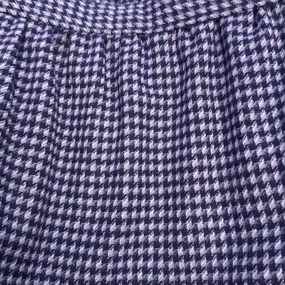 Pendleton Wool Purple Lavender Houndstooth Vintage Pocket Lined Button Up Skirt